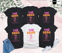 Custom Bachelor Shirt, Matching Bridesmaid Tee, Bride Party Crew Tee, Bachelor Girls Trip Shirt, Coquette Bow Bride Shirt, Bridal Party Tee
