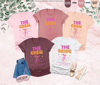 Custom Bachelor Shirt, Matching Bridesmaid Tee, Bride Party Crew Tee, Bachelor Girls Trip Shirt, Coquette Bow Bride Shirt, Bridal Party Tee