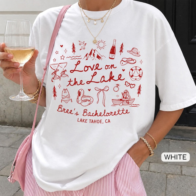 Comfort Colors Love on the Lake Bachelorette Shirt, Lake Bach Party Shirt, Bachelorette Party Shirt, Bach Weekend Trip, Girls Matching Tee