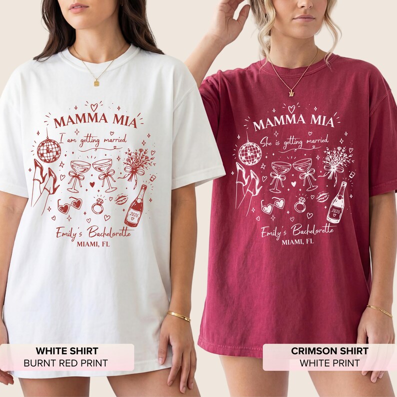 Mamma Mia Bachelorette Shirt, Personalized Last Disco Bach Tee, Dancing Queen Bride Shirt, Bride Squad Gift, Girls Trip Tee