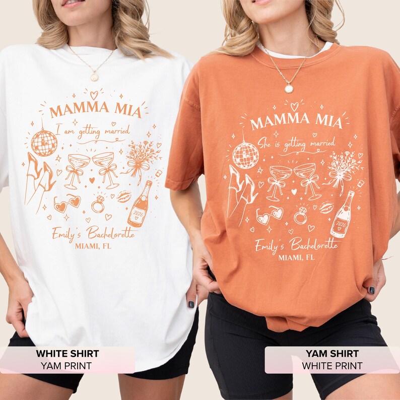 Mamma Mia Bachelorette Shirt, Personalized Last Disco Bach Tee, Dancing Queen Bride Shirt, Bride Squad Gift, Girls Trip Tee