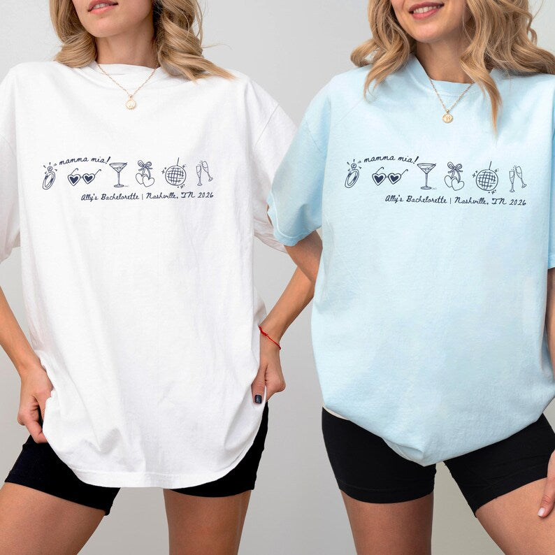 Her Last Disco Bachelorette Shirt, Custom Bachelorette Shirt, Mamma Mia Bach, She Found Her Honey Honey, Dancing Queen, Bridesmaid Shirts