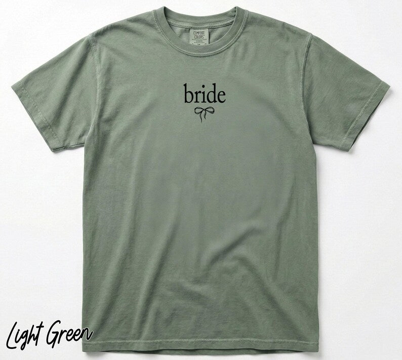 2026 Comfort Colors® Bride Shirt Coquette Bow, Bride-to-be Tee, Future Bride, Bachelorette Tee, Bridal Party, Future Mrs. Tee,Wedding Gift