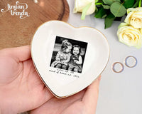 Personalized Besties Photo Ring Dish, Maid of Honor Trinket Tray, Sister Photo Jewelry Dish, Gift For Besties, Soul Sister Wedding Gift