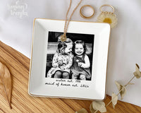 Personalized Besties Photo Ring Dish, Maid of Honor Trinket Tray, Sister Photo Jewelry Dish, Gift For Besties, Soul Sister Wedding Gift