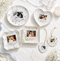 Personalized Mother of The Bride Gift, Picture Jewlery Plate, Custom Mom Photo Jewelry Dish, Wedding Gifts for Mom, Mom Gift