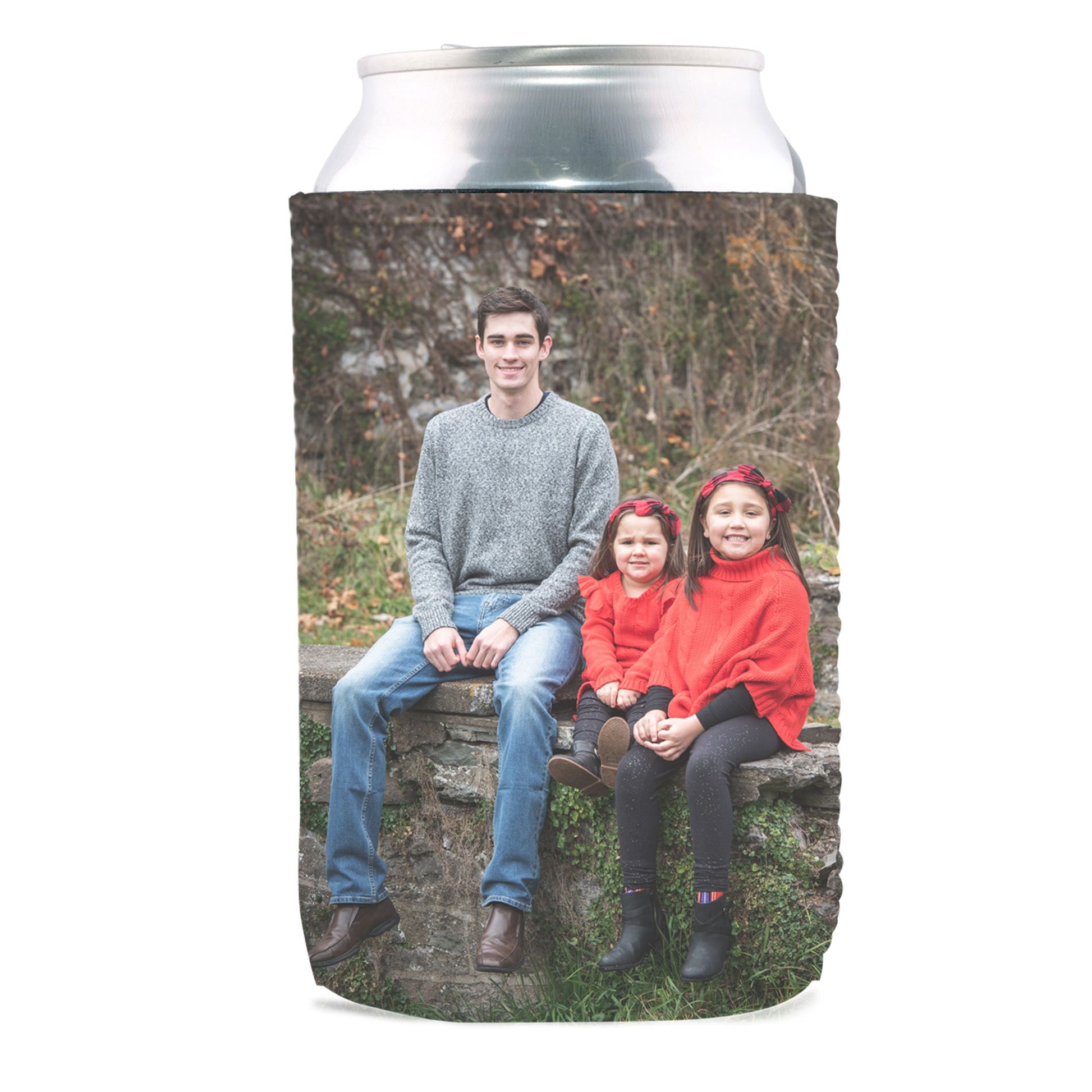 Custom Neoprene Can Cooler: Personalized Photo Beverage Holder, Party Favor