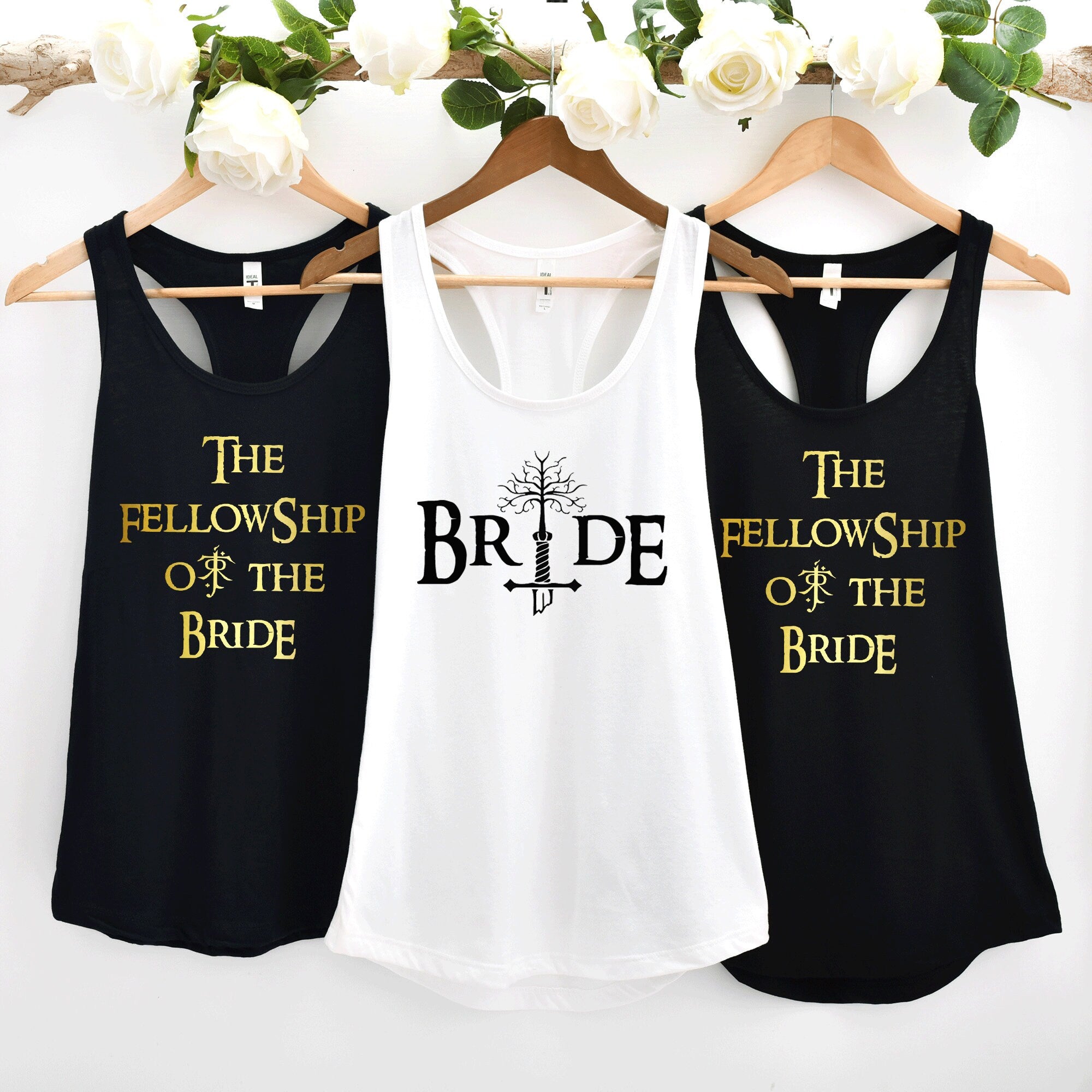 Bachelorette party shirts.Movie theme bachelorette shirt.Lord Bride.Bridesmaid tank.BRIDE OF RINGS.Bridesmaids movie bachelorette T248