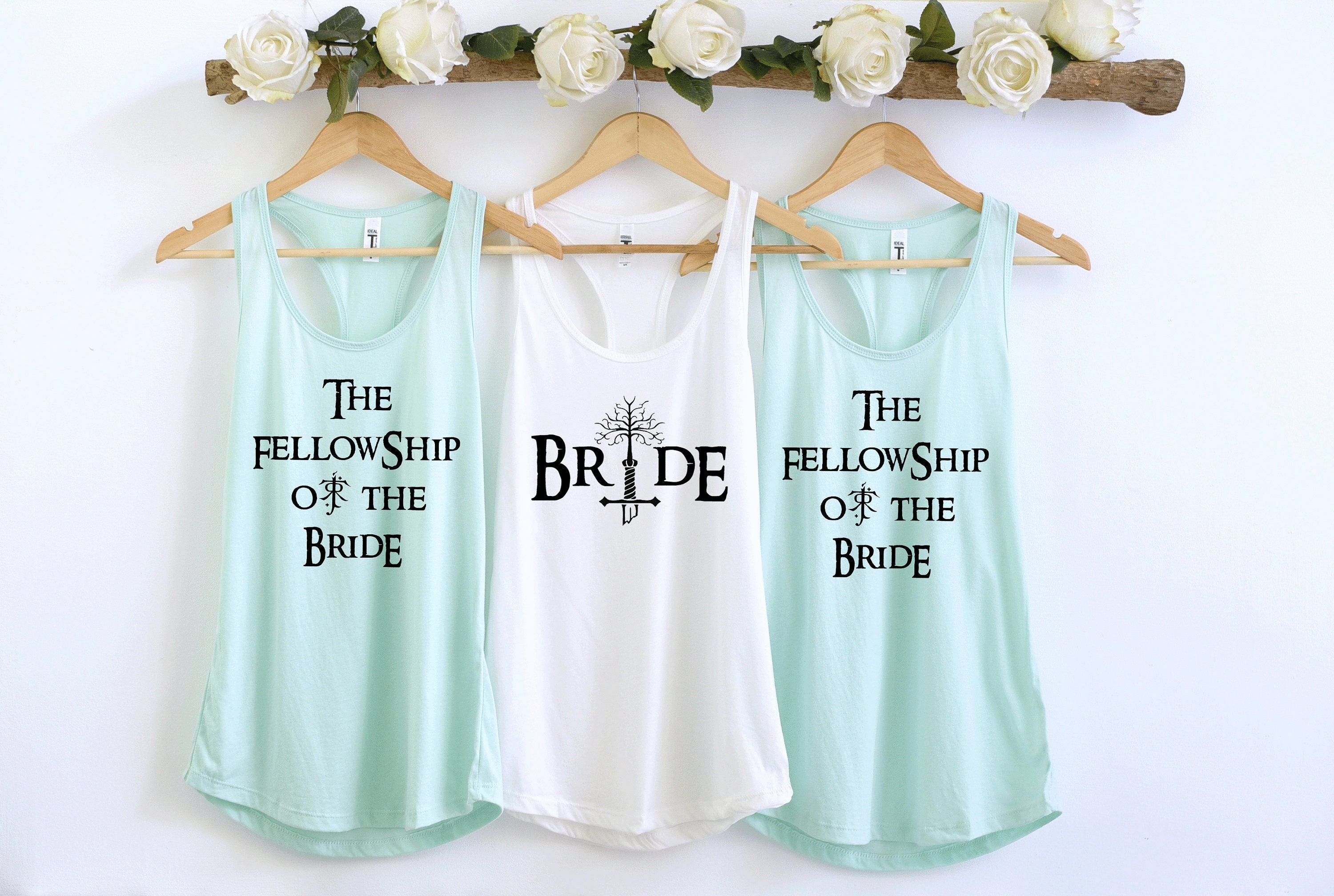 Bachelorette party shirts.Movie theme bachelorette shirt.Lord Bride.Bridesmaid tank.BRIDE OF RINGS.Bridesmaids movie bachelorette T248