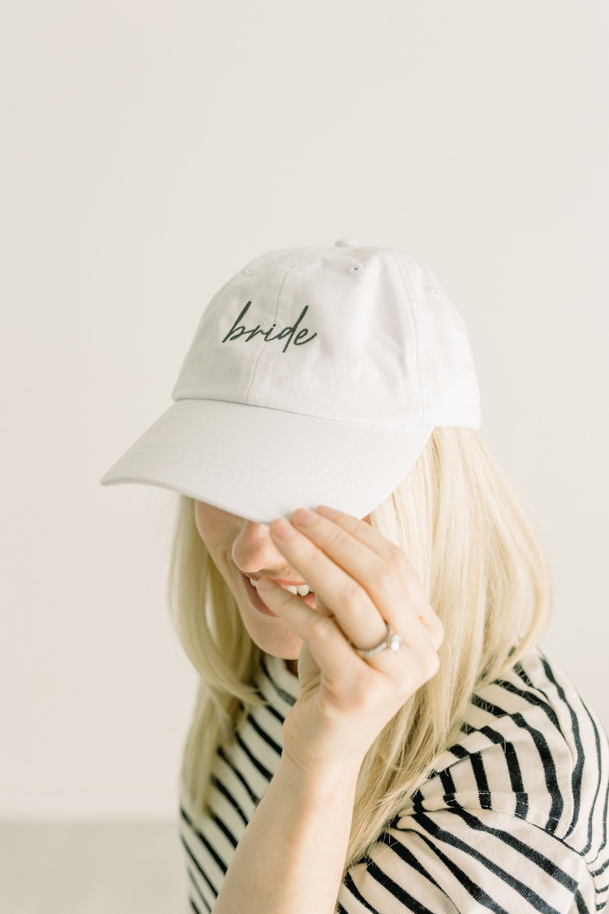 Bride Embroidered Pigment-Dyed Baseball Cap (MoonTime Font)