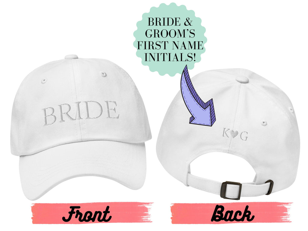 Embroidered Bride Baseball Hat: Personalized Honeymoon Gift