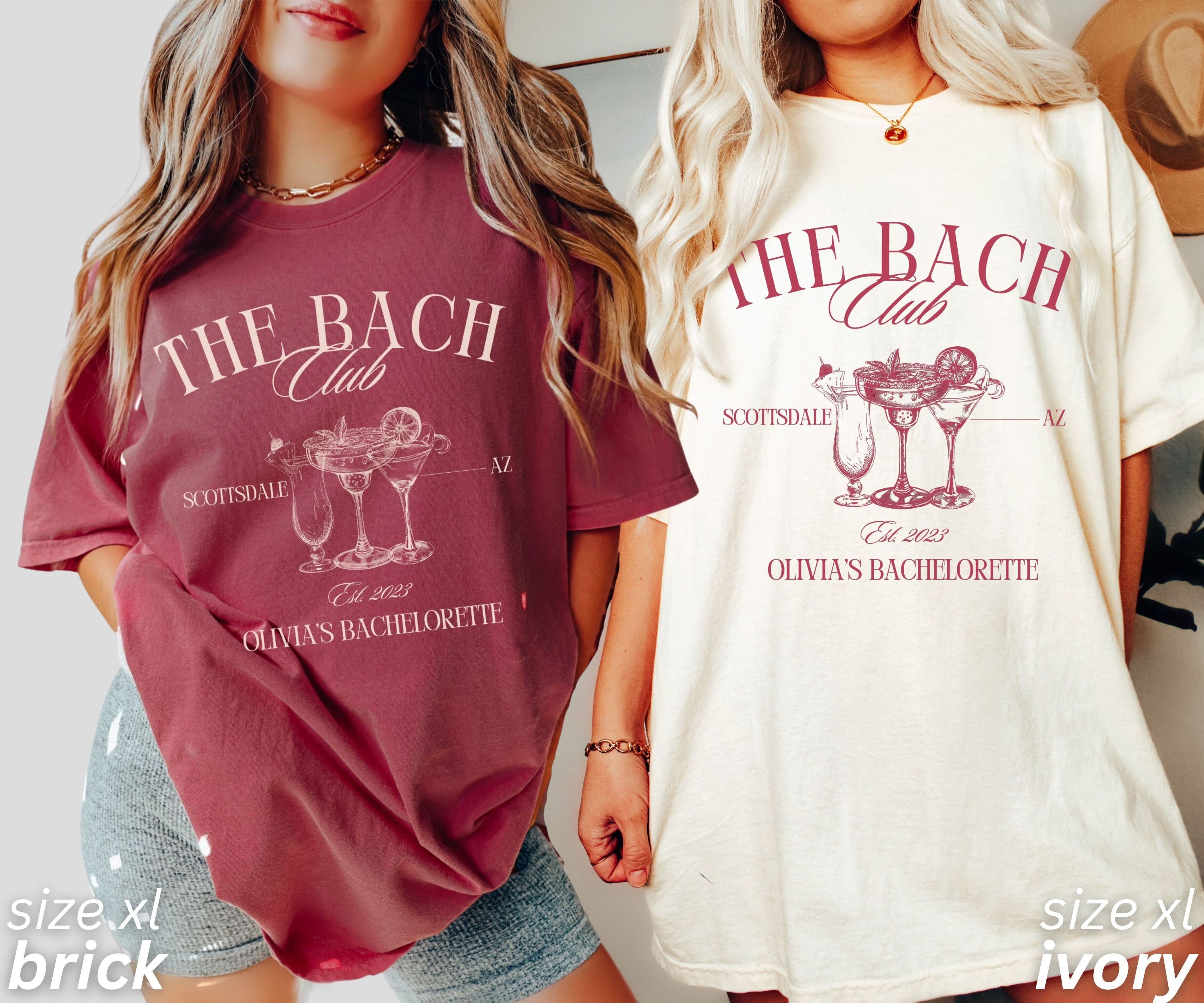 Bachelorette Party Shirts, The Bach Club Bachelorette Shirts, Custom Bachelorette Shirts, Personalized Luxury Bachelorette, Social Club Bach
