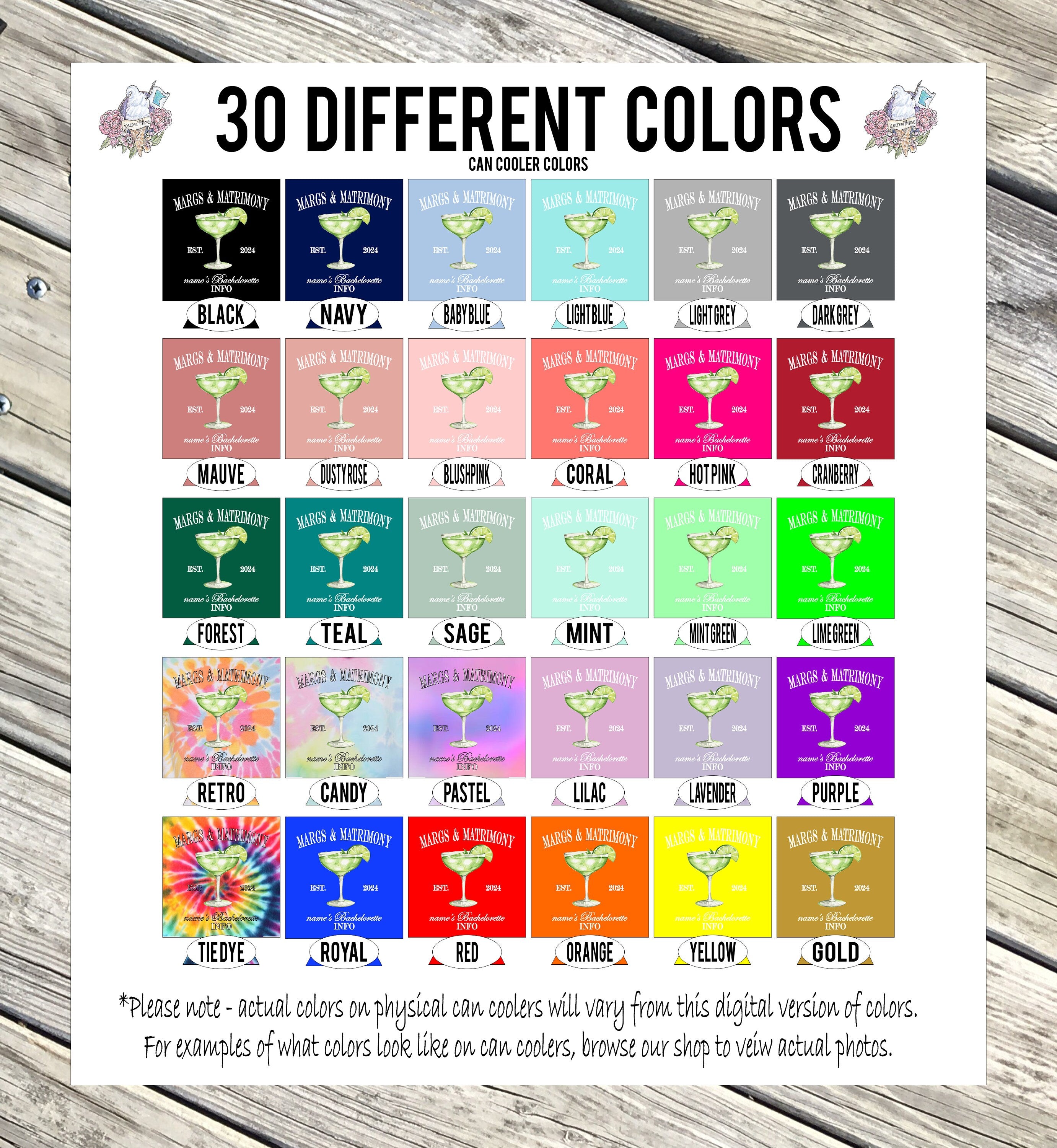 Margs and Matrimony Bachelorette Party Can Coolers - Personalized Bridal Drink Sleeves for a Fiesta - Customizable, Fun, and Stylish. MAM