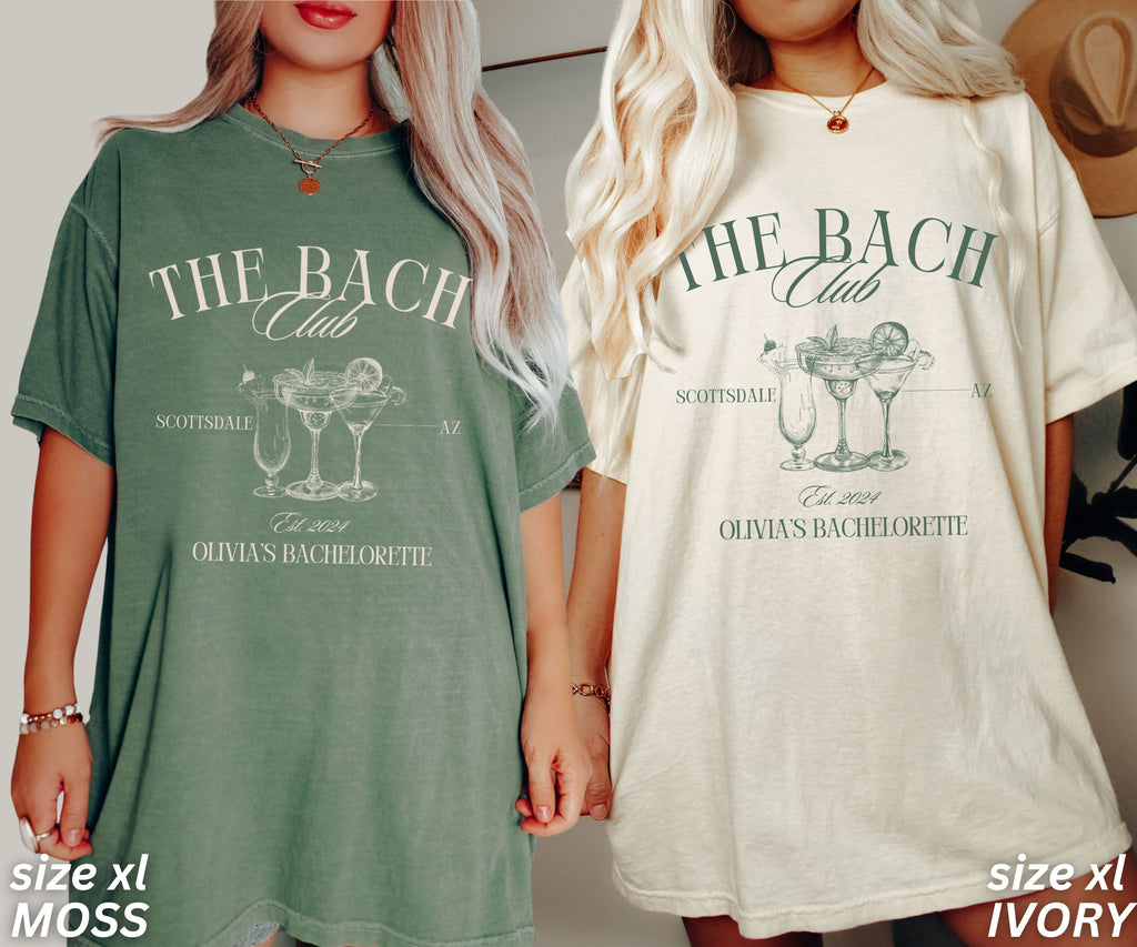 Bachelorette Party Shirts, The Bach Club Bachelorette Shirts, Custom Bachelorette Shirts, Personalized Luxury Bachelorette, Social Club Bach
