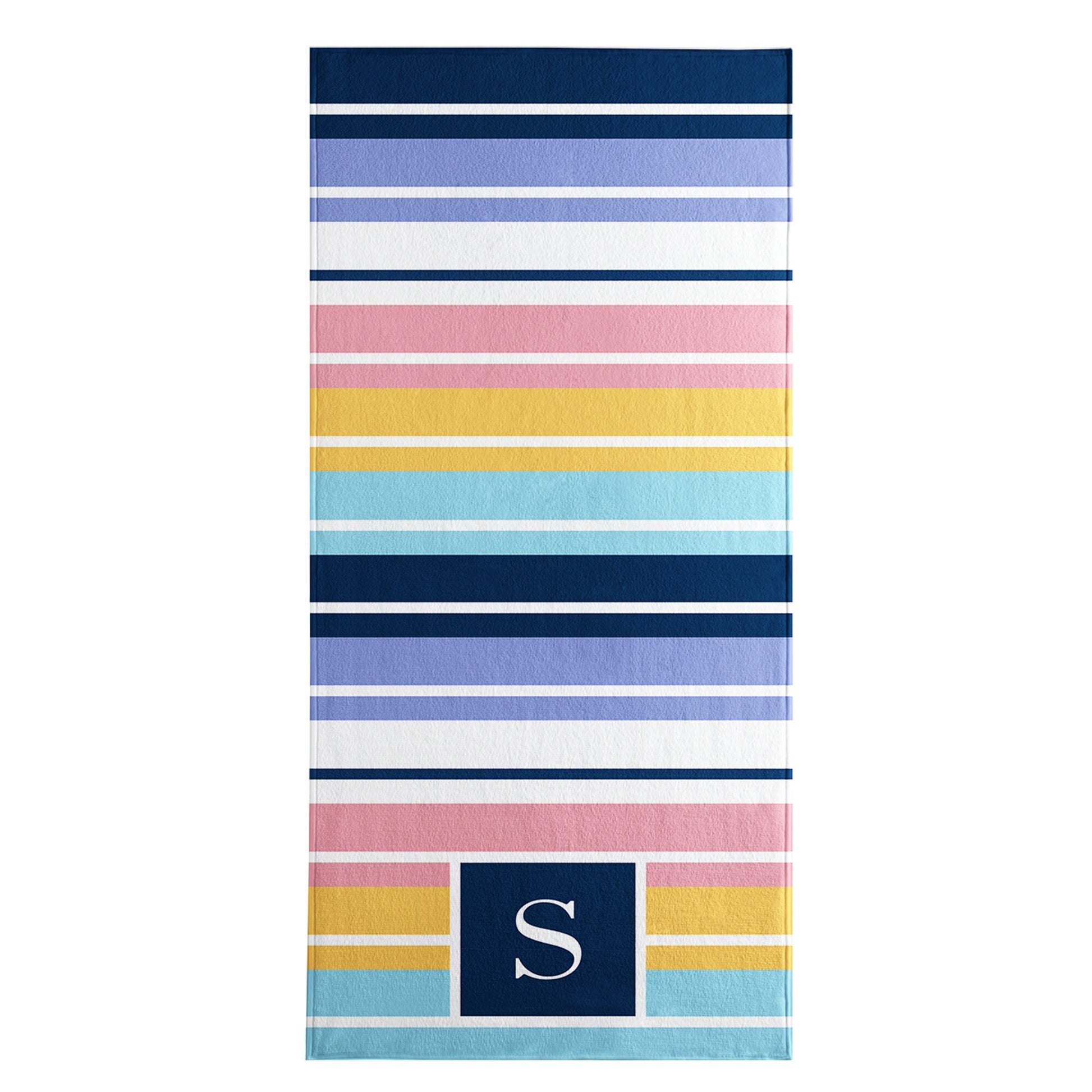 Personalized Beach Towel-Initial Stripes-Customized Towel-For the Beach Lover-For The Pool Lover-Choose From 3 Colors-Available in 2 Sizes
