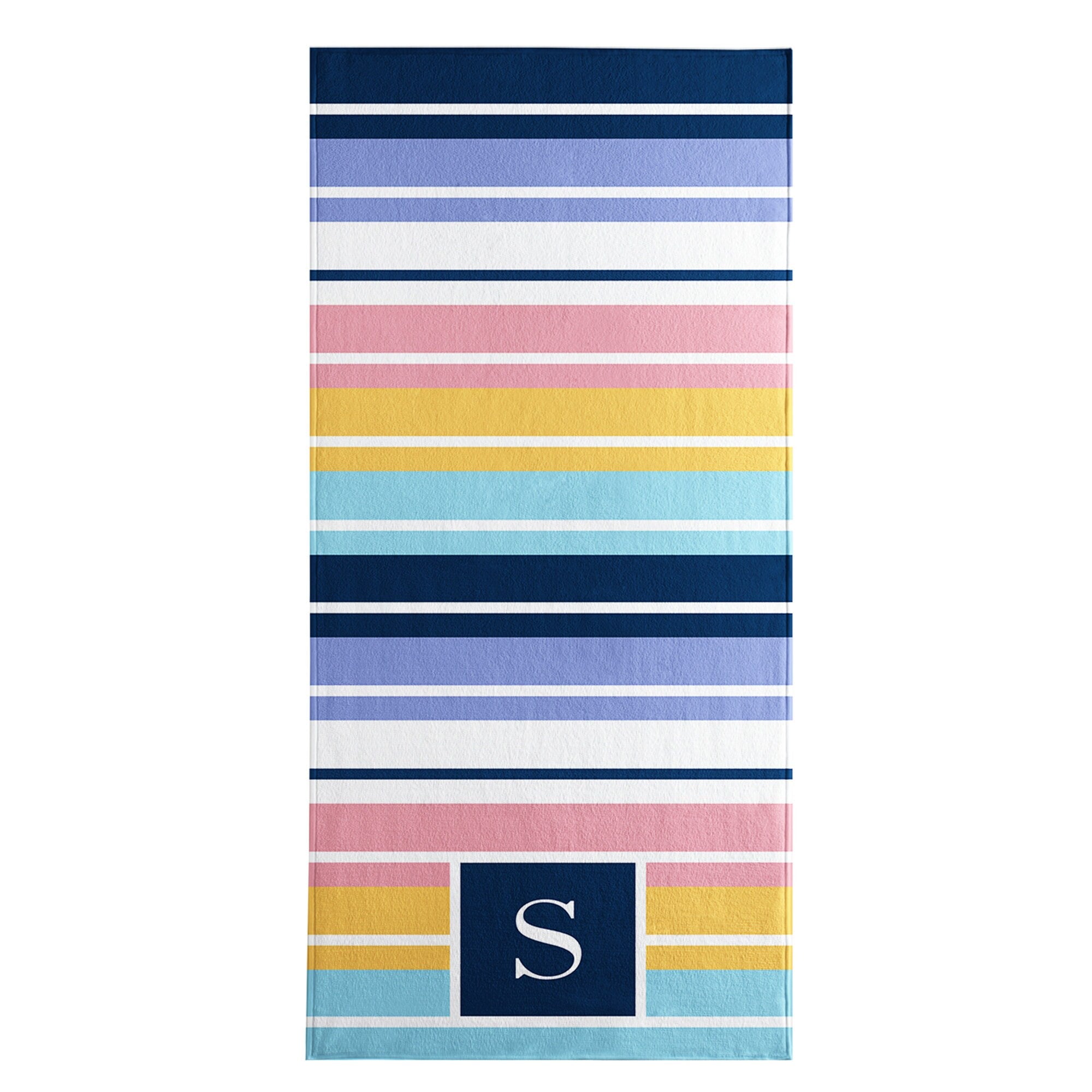 Personalized Beach Towel-Initial Stripes-Customized Towel-For the Beach Lover-For The Pool Lover-Choose From 3 Colors-Available in 2 Sizes