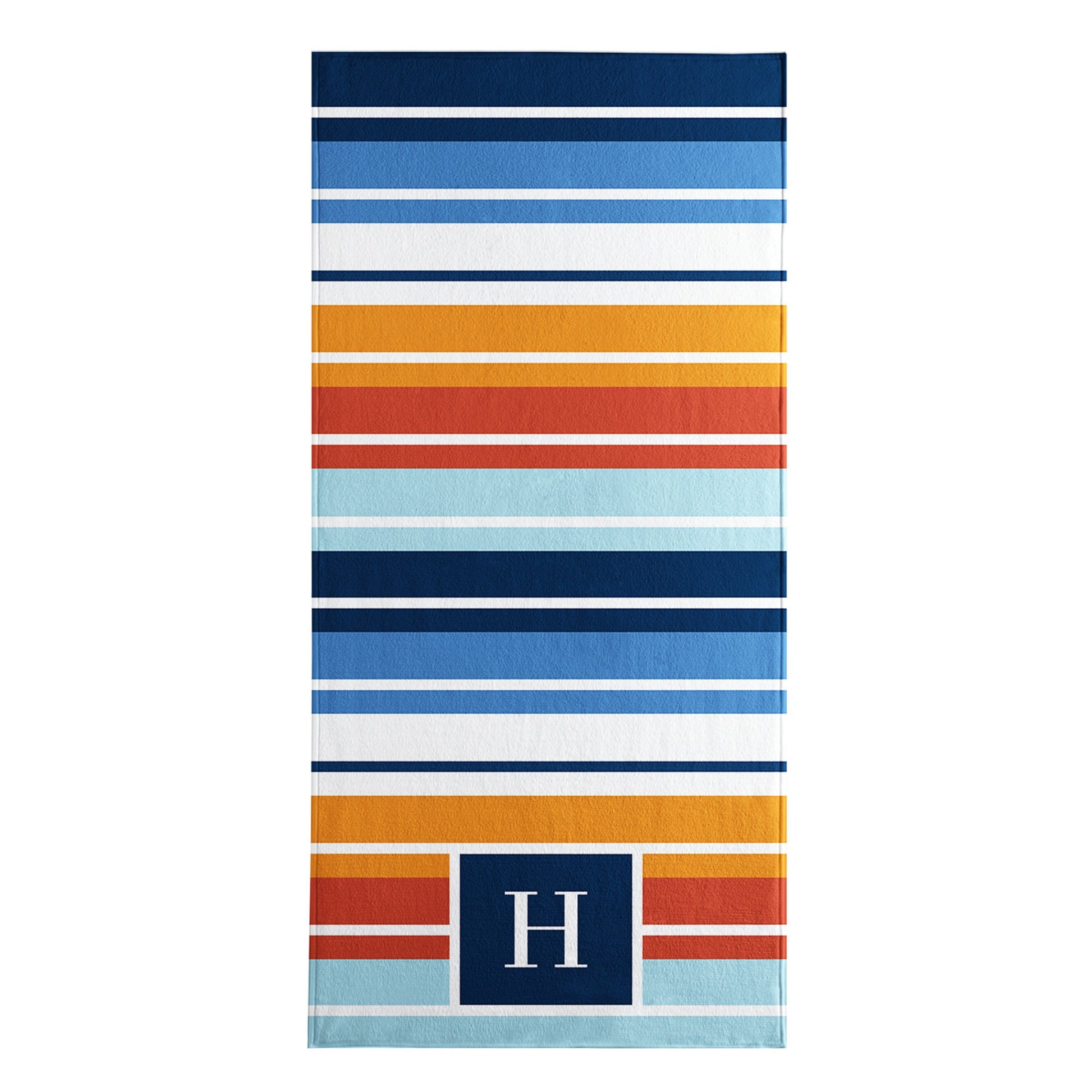 Personalized Beach Towel-Initial Stripes-Customized Towel-For the Beach Lover-For The Pool Lover-Choose From 3 Colors-Available in 2 Sizes