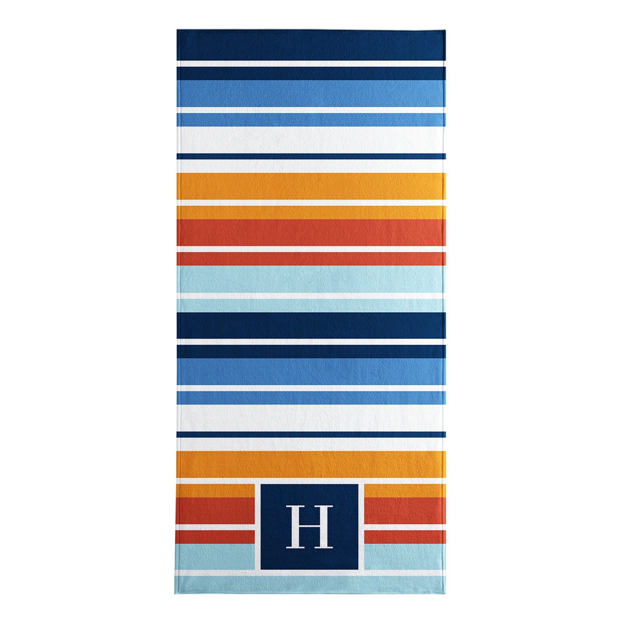 Personalized Beach Towel-Initial Stripes-Customized Towel-For the Beach Lover-For The Pool Lover-Choose From 3 Colors-Available in 2 Sizes