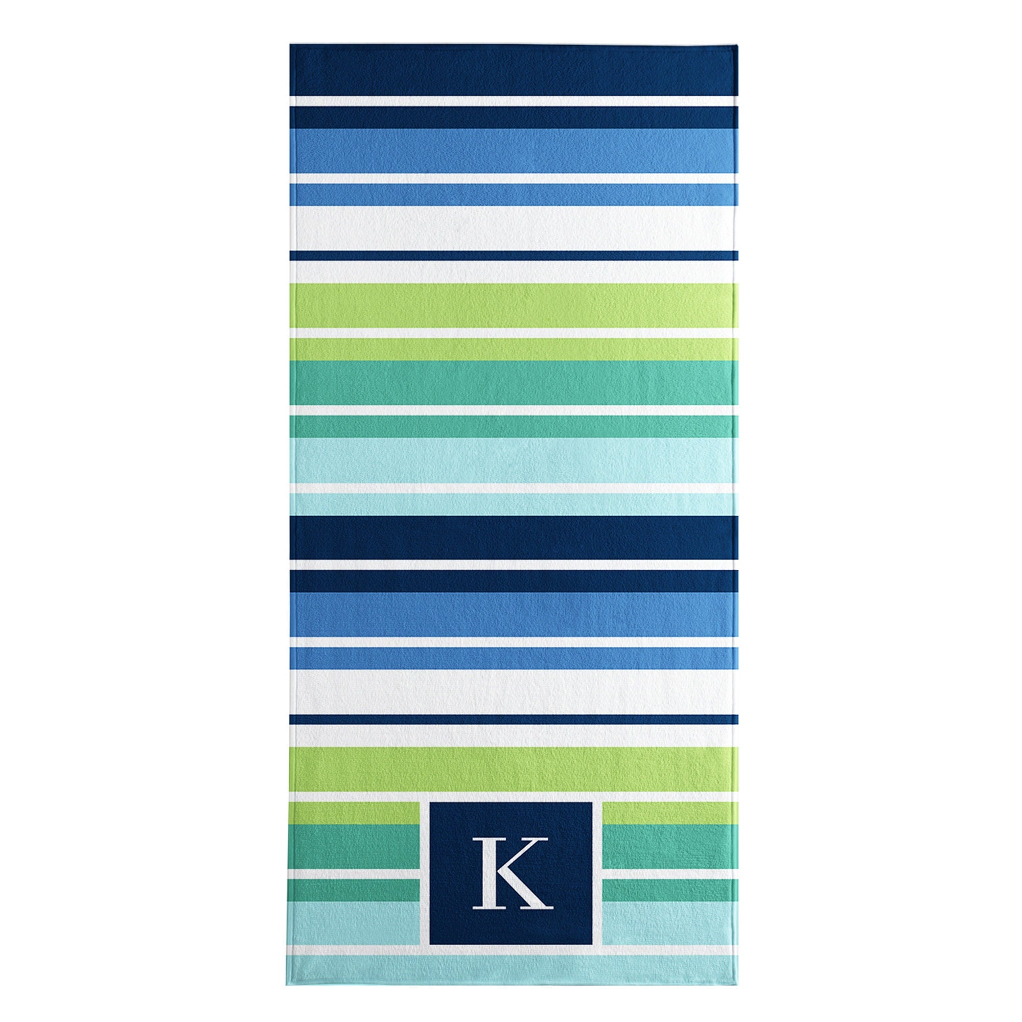 Personalized Beach Towel-Initial Stripes-Customized Towel-For the Beach Lover-For The Pool Lover-Choose From 3 Colors-Available in 2 Sizes
