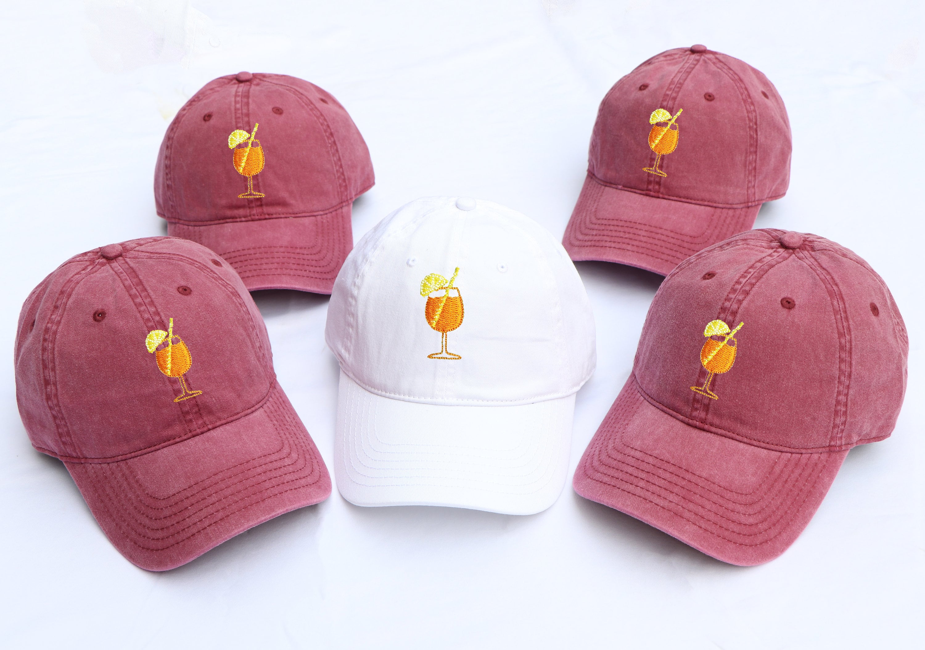 Spritz Hat,Spritz Lover Hat,Spritz Glass,Embroidered Dad Hat,Cocktail Lovers Gift Ideas,Aperitivo,Tini Time,Day Drinking,Vacation,Party Hats