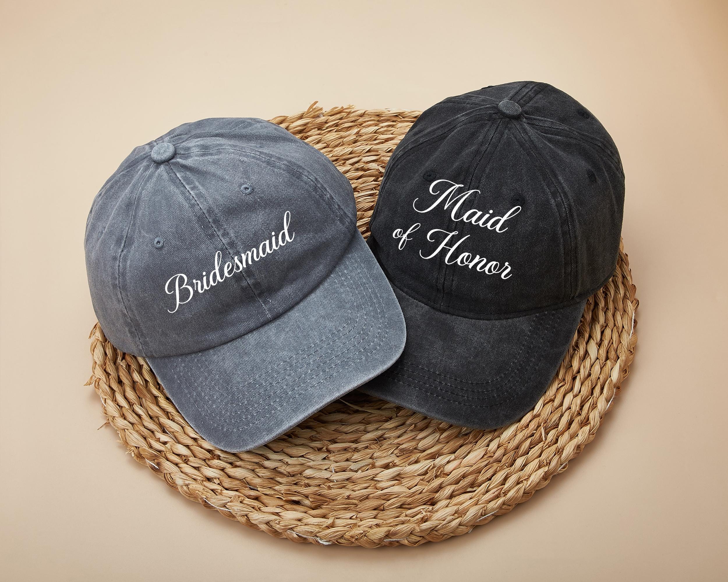 Embroidered Mother/Father of the Bride Hat: Cotton Twill Bridal Party Gift