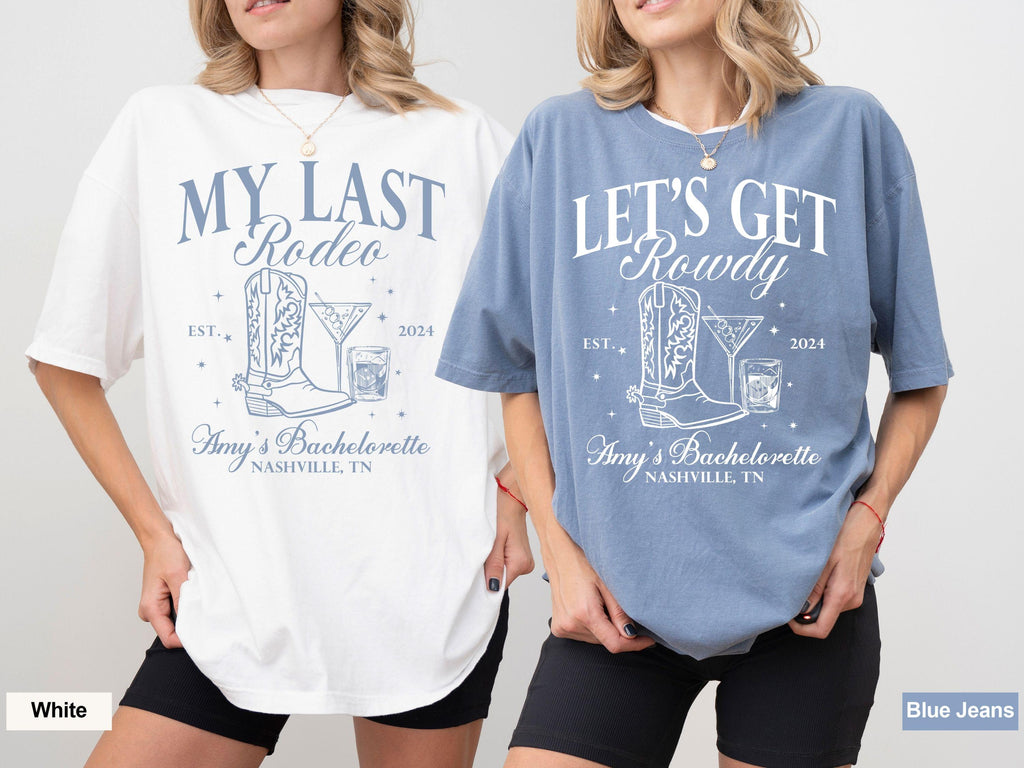 Custom Last Rodeo Bachelorette Shirt, Cowgirl Bachelorette Party Shirt for Bride, Nashville Bachelorette Shirt, Western Bach Bridesmaid Gift
