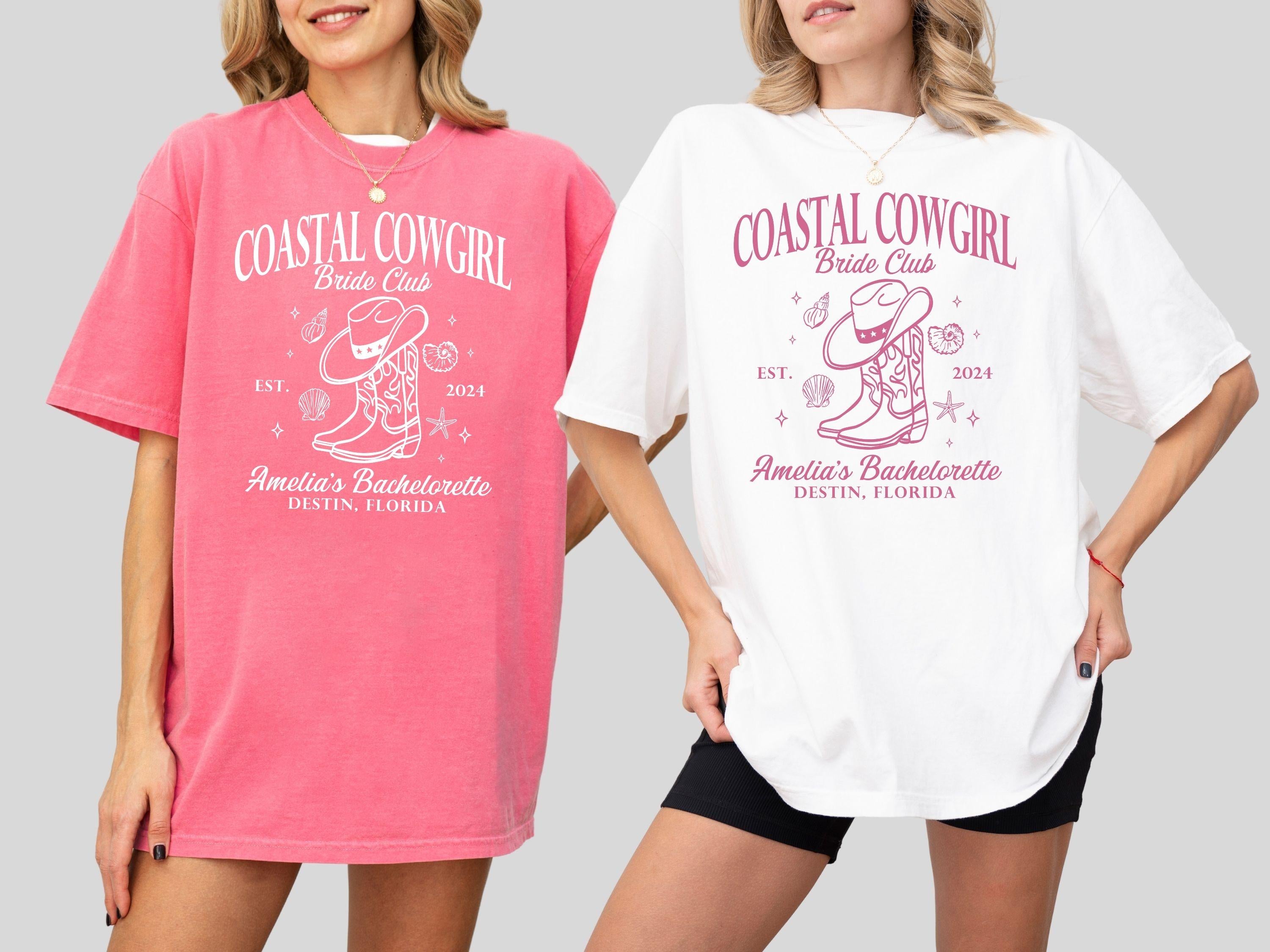 Custom Coastal Cowgirl Bachelorette Party Shirt, Bridesmaid Gift