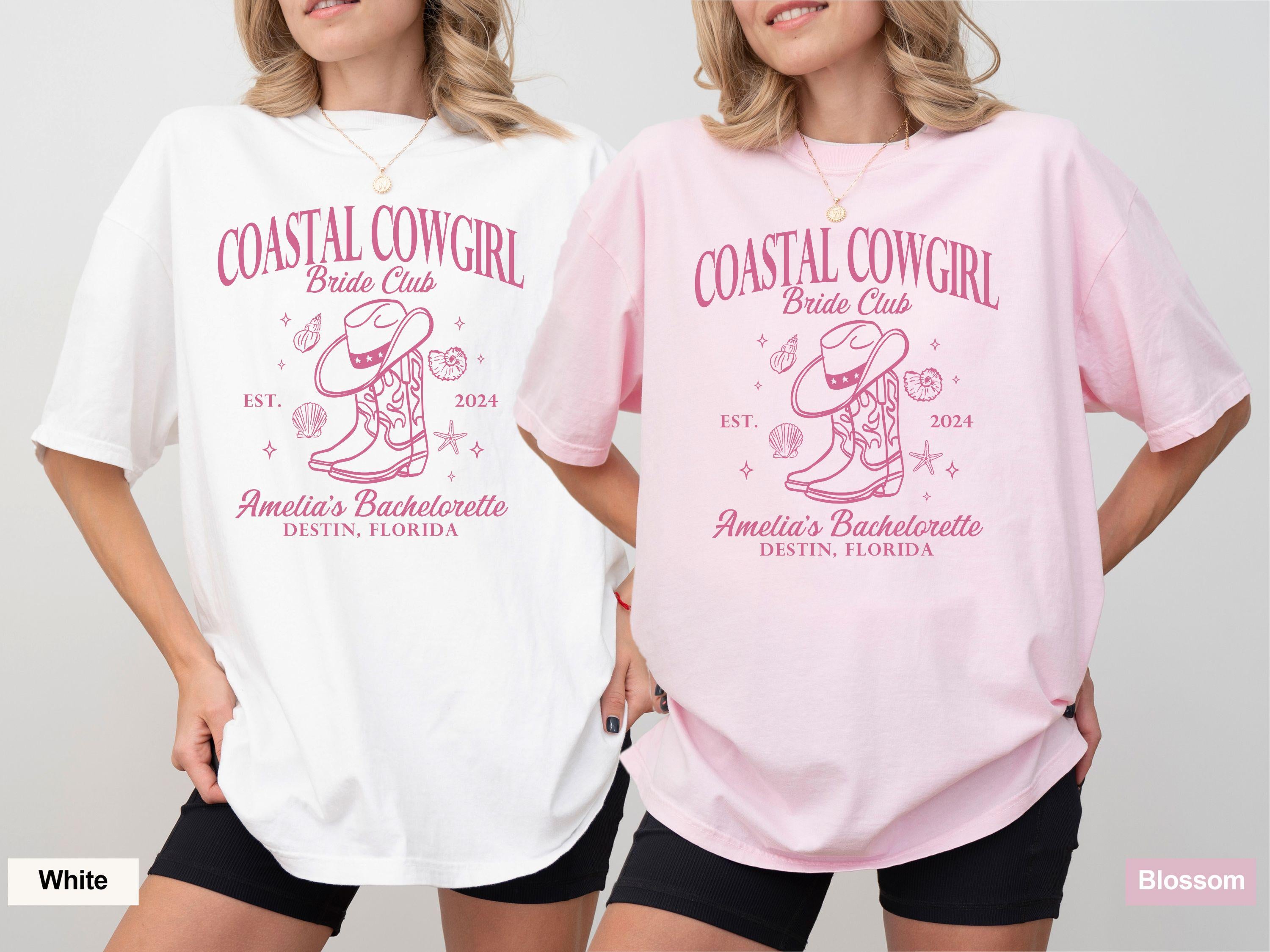Custom Coastal Cowgirl Bachelorette Party Shirt, Bridesmaid Gift