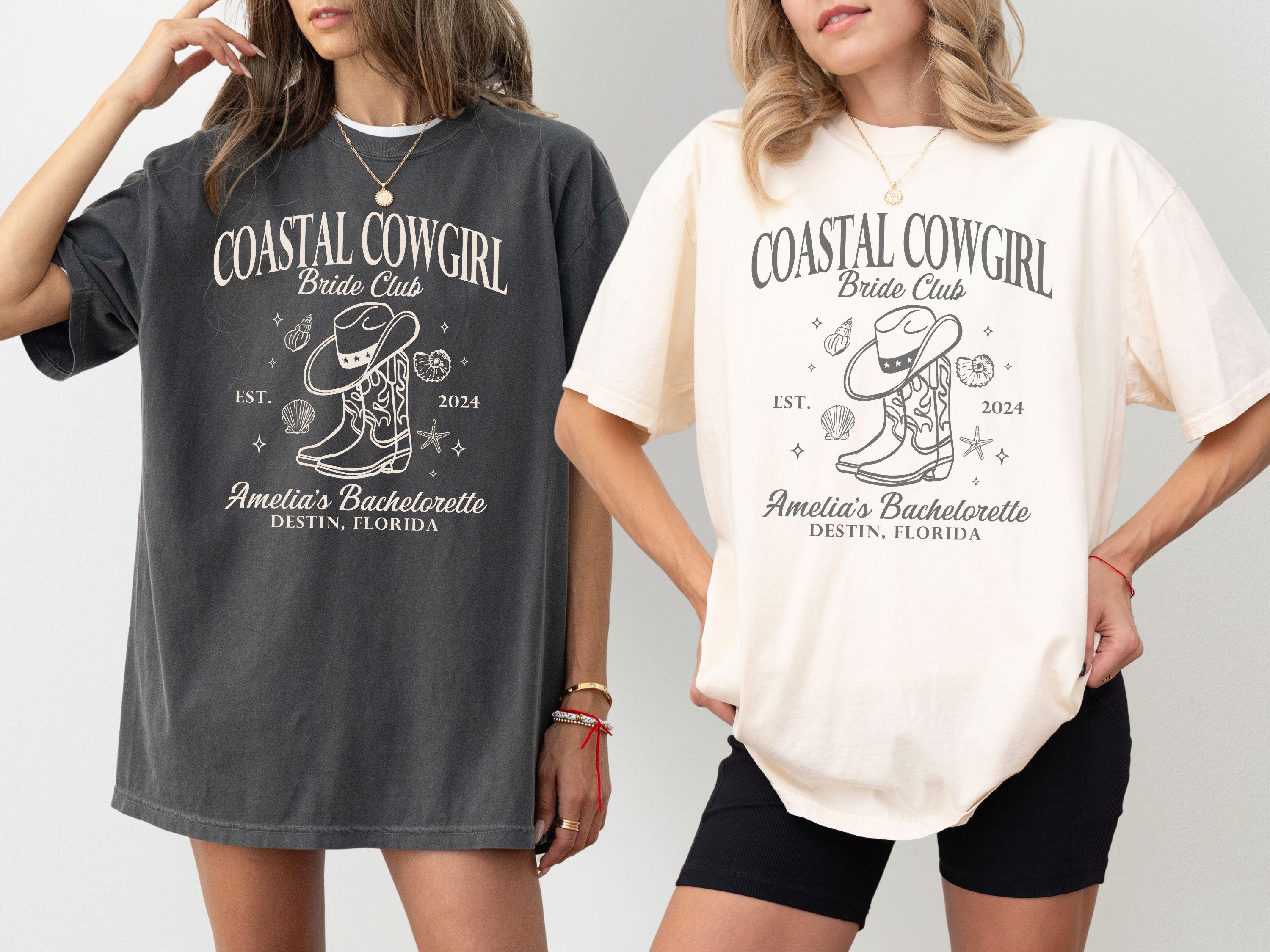 Custom Coastal Cowgirl Bachelorette Party Shirt, Bridesmaid Gift