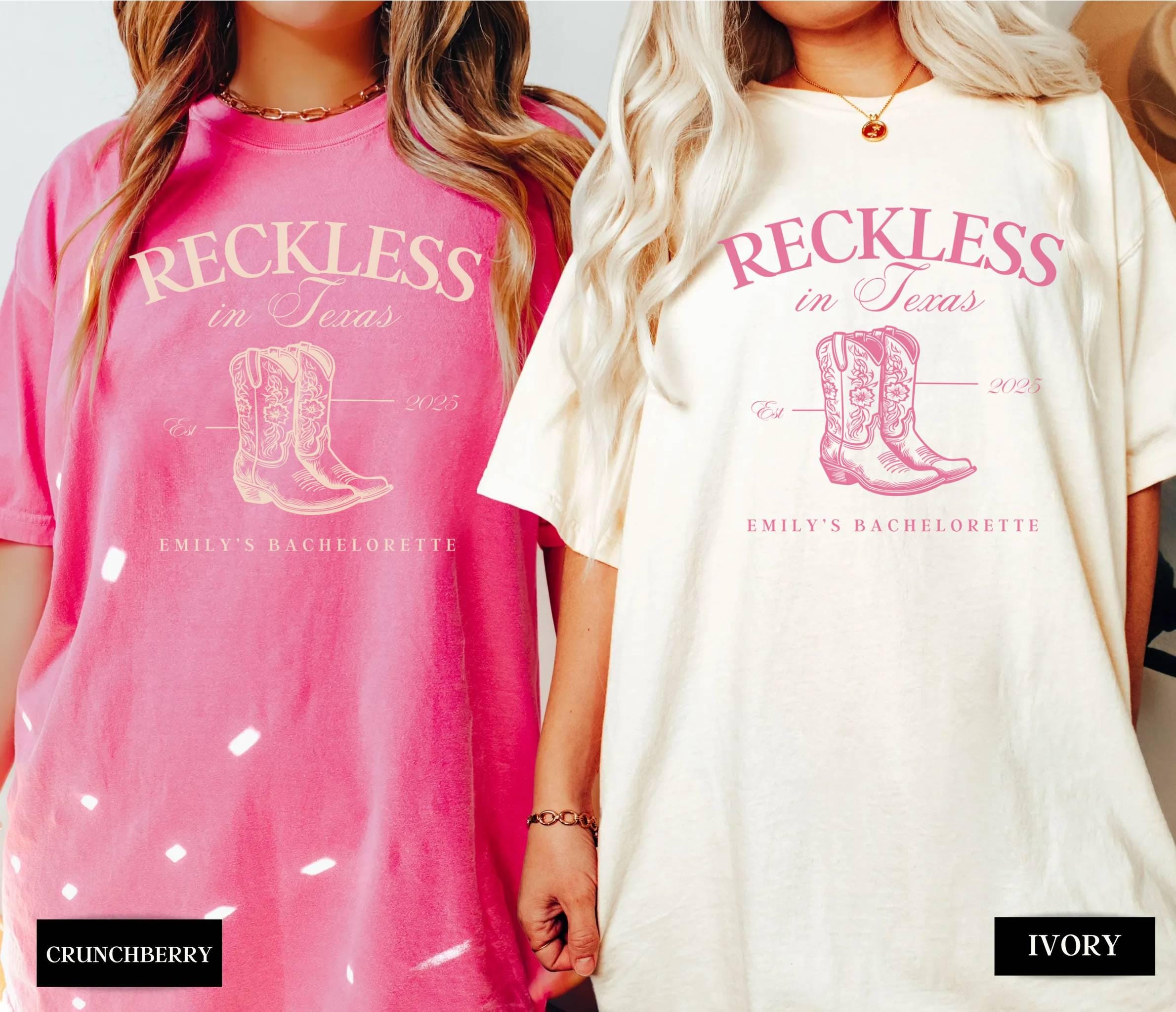 Texas Bachelorette Party Shirt, Reckless in Texas, Austin Bach Club, Last Rodeo Bachelorette, Western Country Bachelorette Tee, Cowgirl Bach