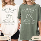 Last Toast on the Coast bachelorette shirt, Beach Bachelorette Shirts, Custom Bachelorette Party Shirts, Personalized Luxury Bachelorette