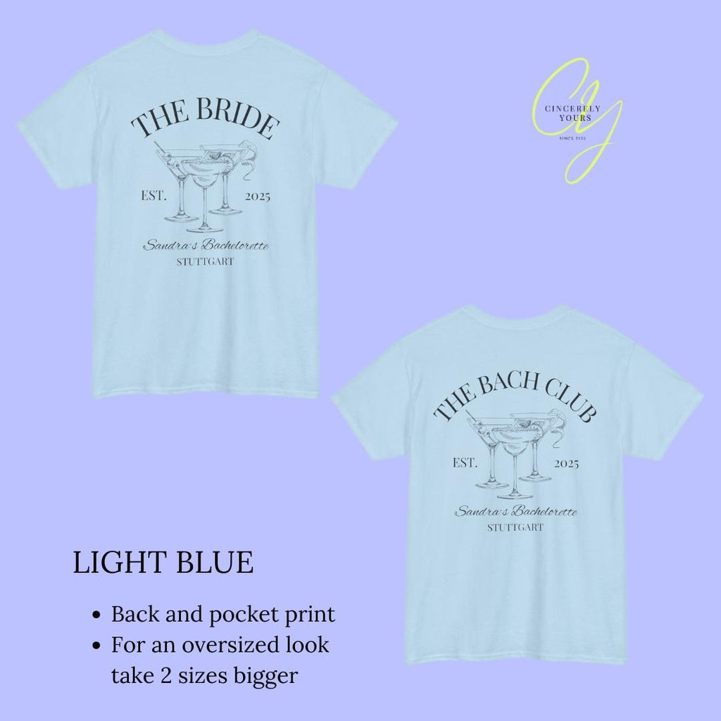The Bach club personalized Bachelorette Shirts custom location name party Shirt social club bride shower engaged gift crew bridesmaid malle