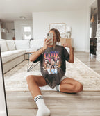Custom Girlfriend Comfort Colors Bootleg Shirt, Boyfriend Tshirt, Wife Tee, Bachelorette Surprise, Personalized Photo Gift, Retro Rap Design