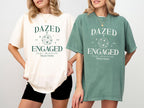Personalized Bachelorette Shirt: Dazed & Engaged Disco Ball, Comfort Colors