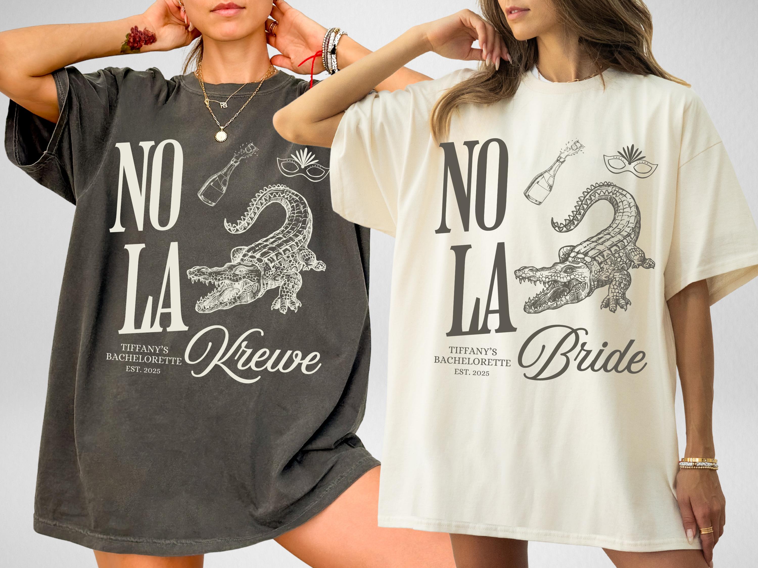 NOLA Bachelorette Shirts, New Orleans Bachelorette Party Shirts, Nola Bride, Nola Krewe, Mardi Gras Bachelorette, Matching Group Shirts