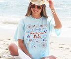 Comfort Colors 4th of July Bachelorette Party Shirts, American Bride, Coquette Bow Independence Day Shirt, Patriotic Bride, July Fourth Bach