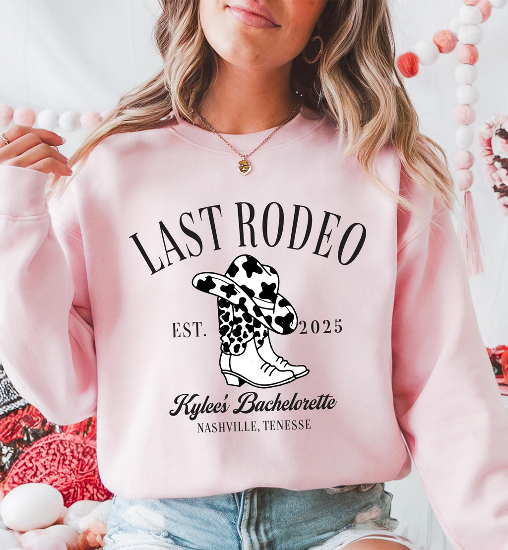 Last Rodeo EST. 2025 Shirt, Western Bachelorette Party Tee, Country Bride Shirt, Cowgirl Squad Top, Nashville Bride Outfit Idea