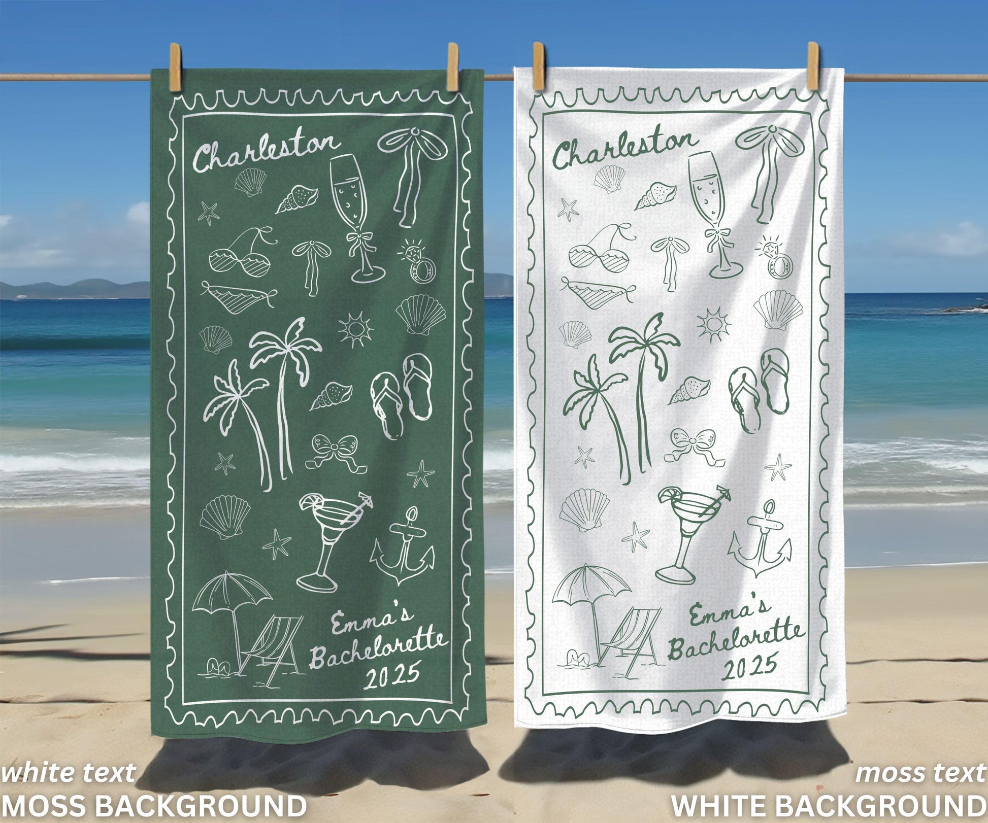 Bachelorette Beach Towel, Custom Bachelorette Towel, Beach Bachelorette Party Gifts, Matching Bridesmaid Towels, Bridesmaid Proposal Gifts