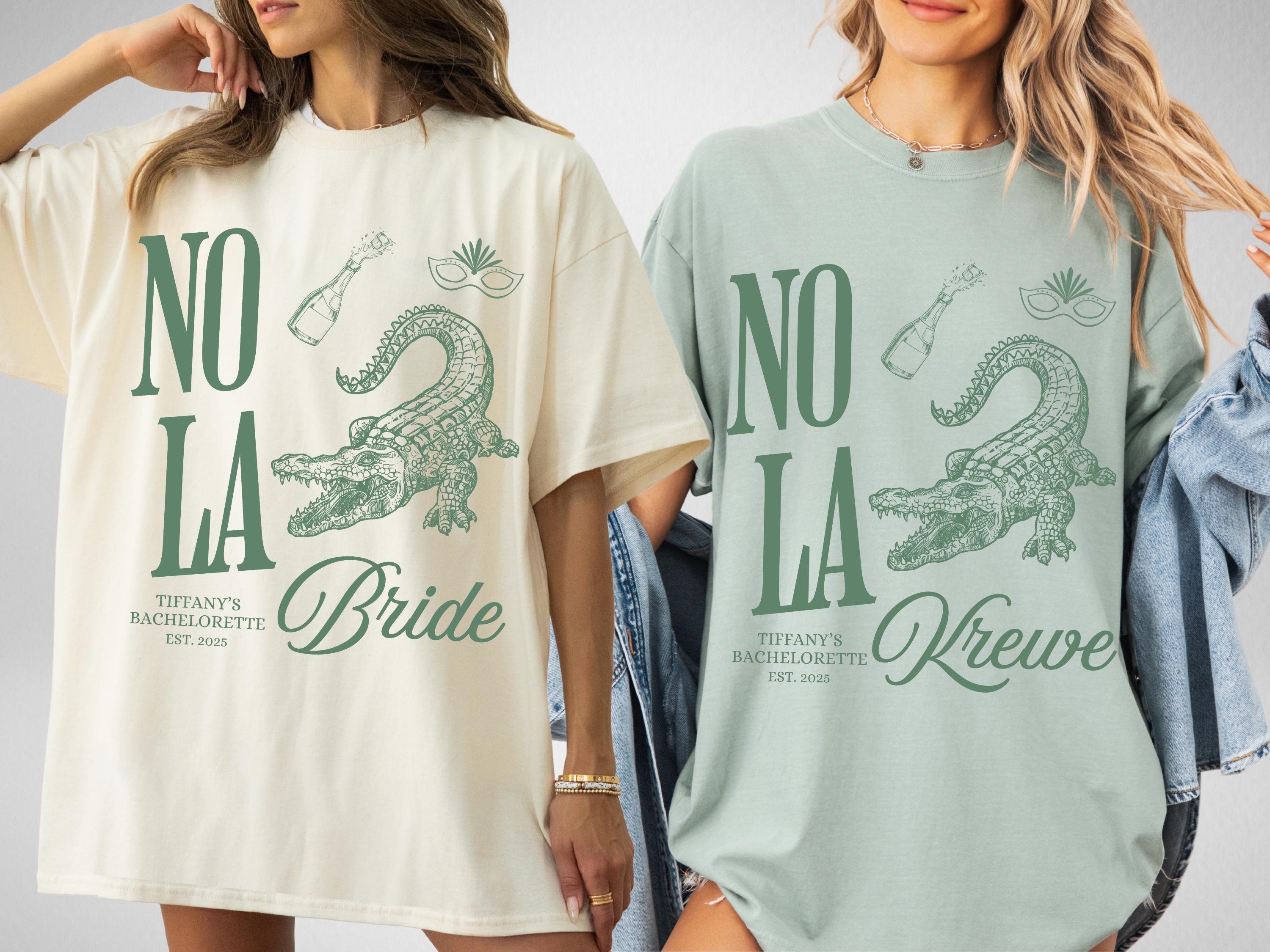 NOLA Bachelorette Shirts, New Orleans Bachelorette Party Shirts, Nola Bride, Nola Krewe, Mardi Gras Bachelorette, Matching Group Shirts