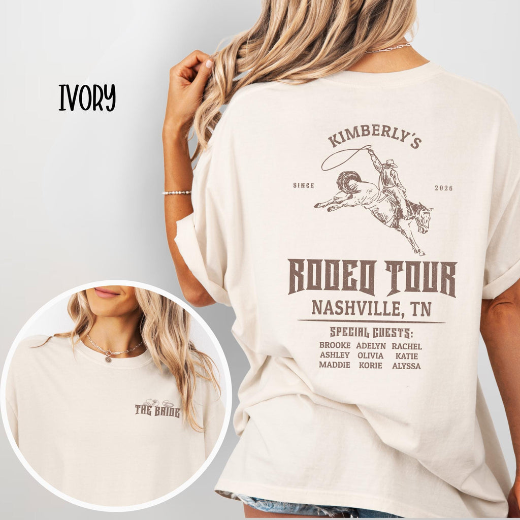 Custom Last Rodeo Bach Tour Bachelorette Party Shirt Comfort Colors Nashville Bachelorette Tour Shirt Country Bachelorette Cowgirl Bride Tee