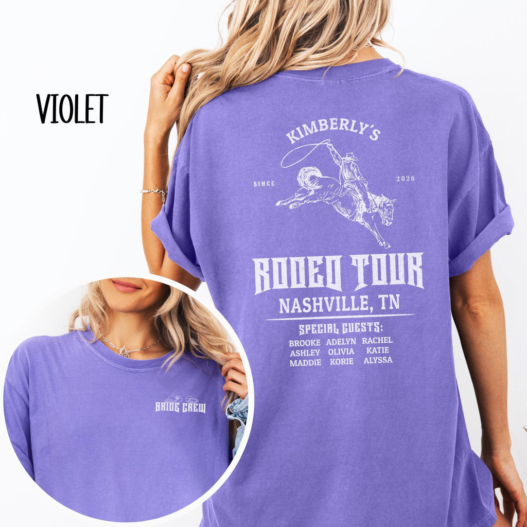 Custom Last Rodeo Bach Tour Bachelorette Party Shirt Comfort Colors Nashville Bachelorette Tour Shirt Country Bachelorette Cowgirl Bride Tee
