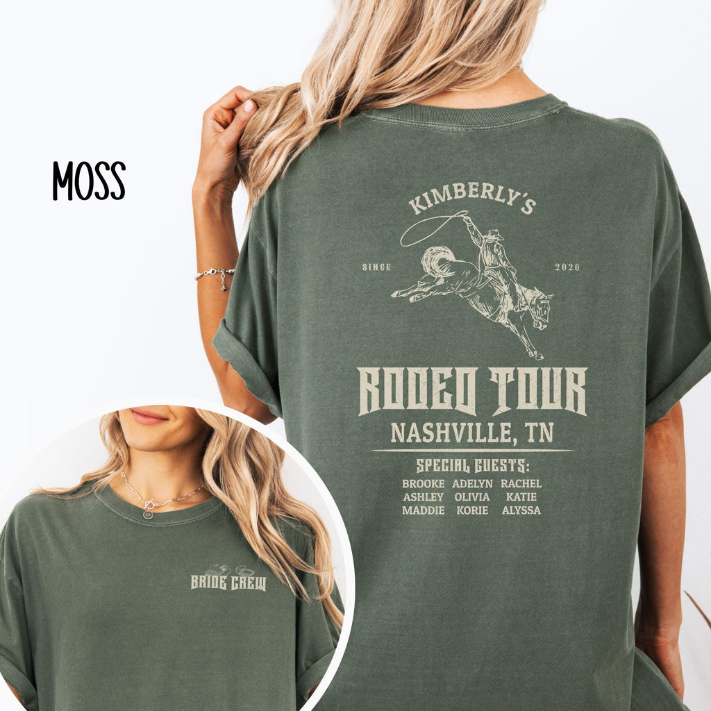 Custom Last Rodeo Bach Tour Bachelorette Party Shirt Comfort Colors Nashville Bachelorette Tour Shirt Country Bachelorette Cowgirl Bride Tee