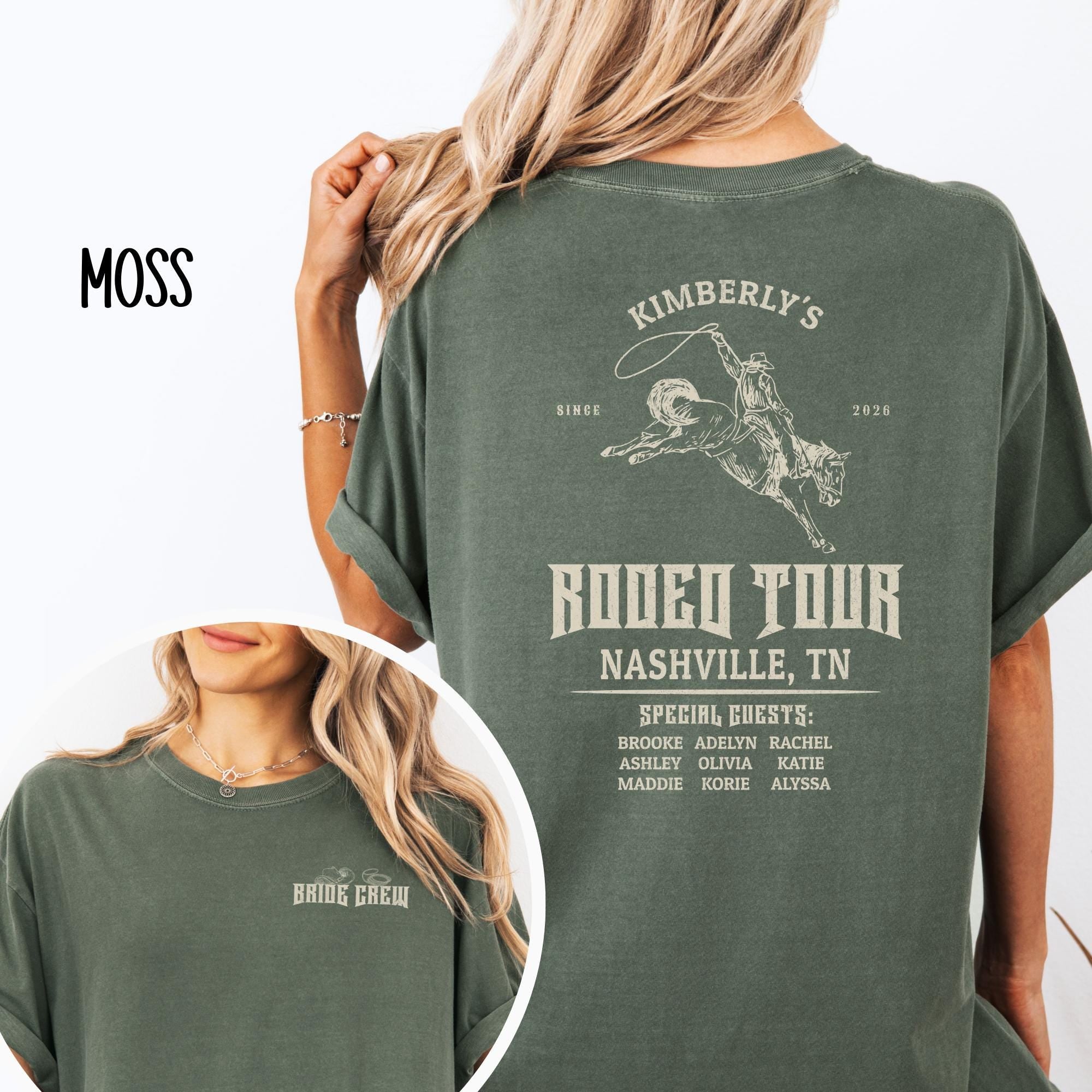 Custom Last Rodeo Bach Tour Bachelorette Party Shirt Comfort Colors Nashville Bachelorette Tour Shirt Country Bachelorette Cowgirl Bride Tee