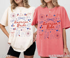 Comfort Colors 4th of July Bachelorette Party Shirts, American Bride, Coquette Bow Independence Day Shirt, Patriotic Bride, July Fourth Bach