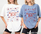 Comfort Colors 4th of July Bachelorette Party Shirts, American Bride, Coquette Bow Independence Day Shirt, Patriotic Bride, July Fourth Bach
