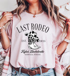 Last Rodeo EST. 2025 Shirt, Western Bachelorette Party Tee, Country Bride Shirt, Cowgirl Squad Top, Nashville Bride Outfit Idea