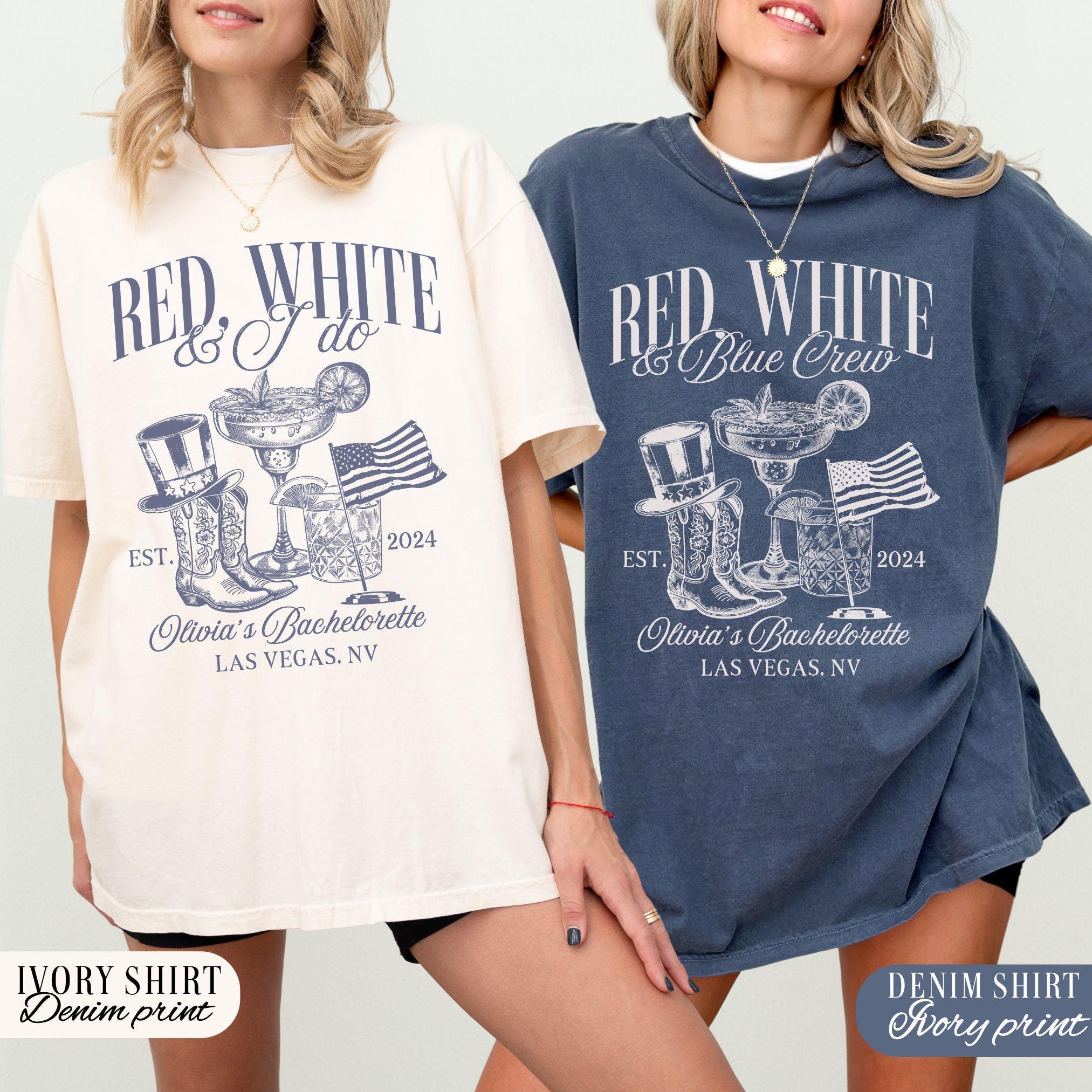 American Bachelorette Party Shirts, Red White and Blue Fourth of July Bachelorette Shirt, Custom Patriotic Crew Bride 4th of July Bach Club
