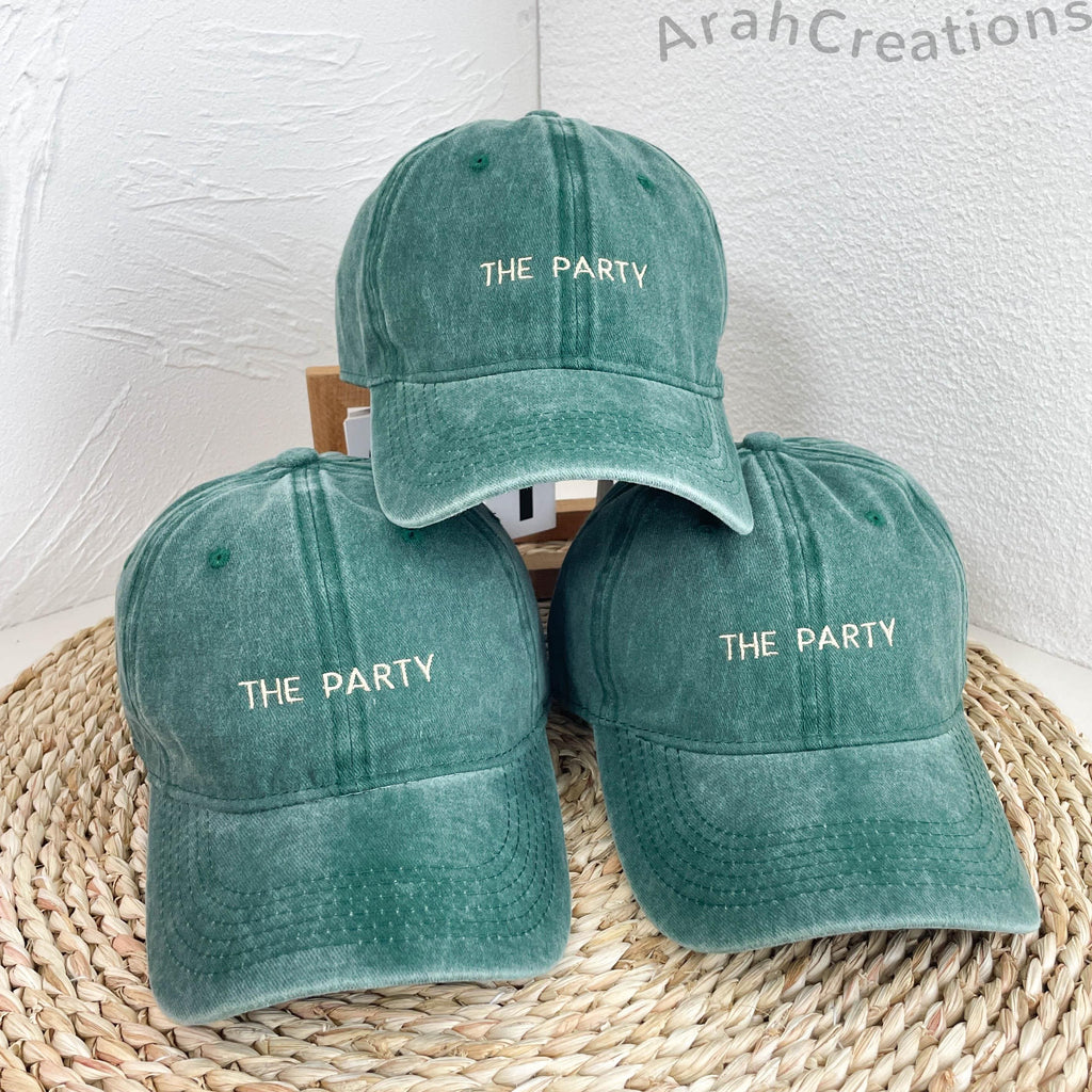 Custom Embroidered Wife of The Party Hats | Personalized Bachelorette Party Caps | Bridal Party Hats | Bridal Shower Gift | Bridesmaid Gifts