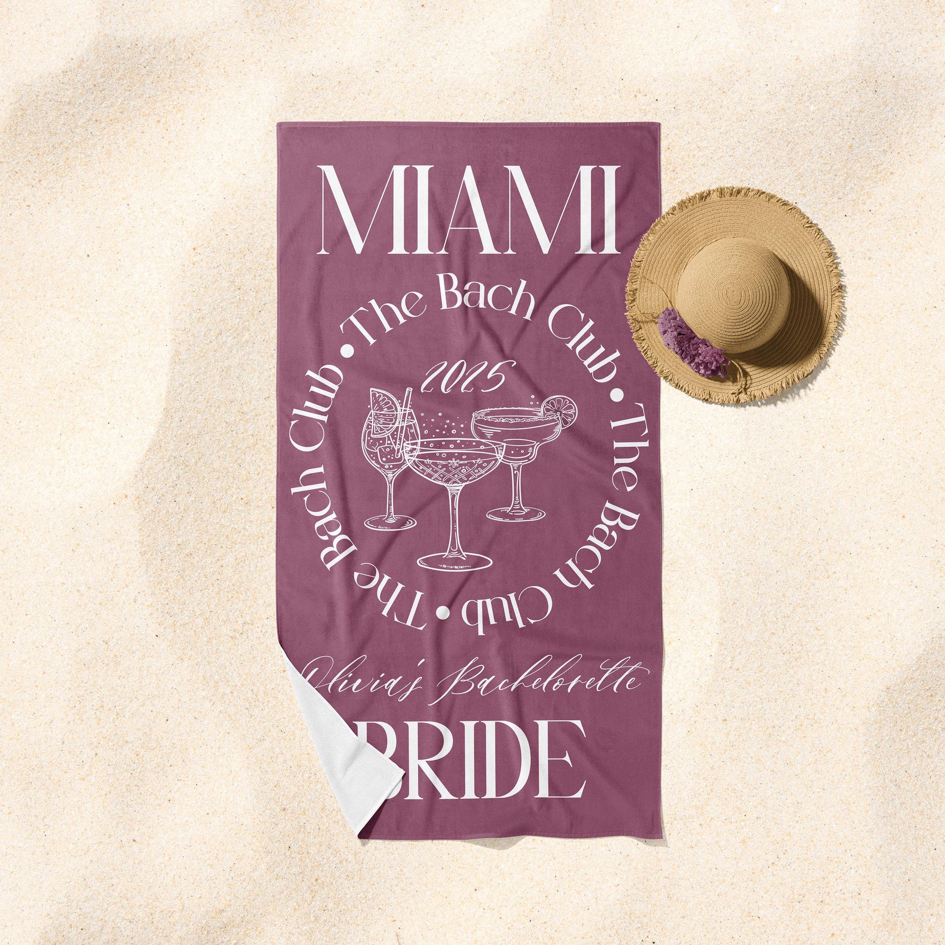Bachelorette Beach Towels, Bachelorette Matching Towels, Bridesmaid Gift, Bride Gift, Bachelorette Party Favors, Cute Bridesmaid Gift