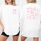 Custom Coquette Bow Bachelorette Shirts Shes Tying The Knot Bachelorette Party Tshirts Bridal Party Matching Shirts Pink Bow Bachelorette